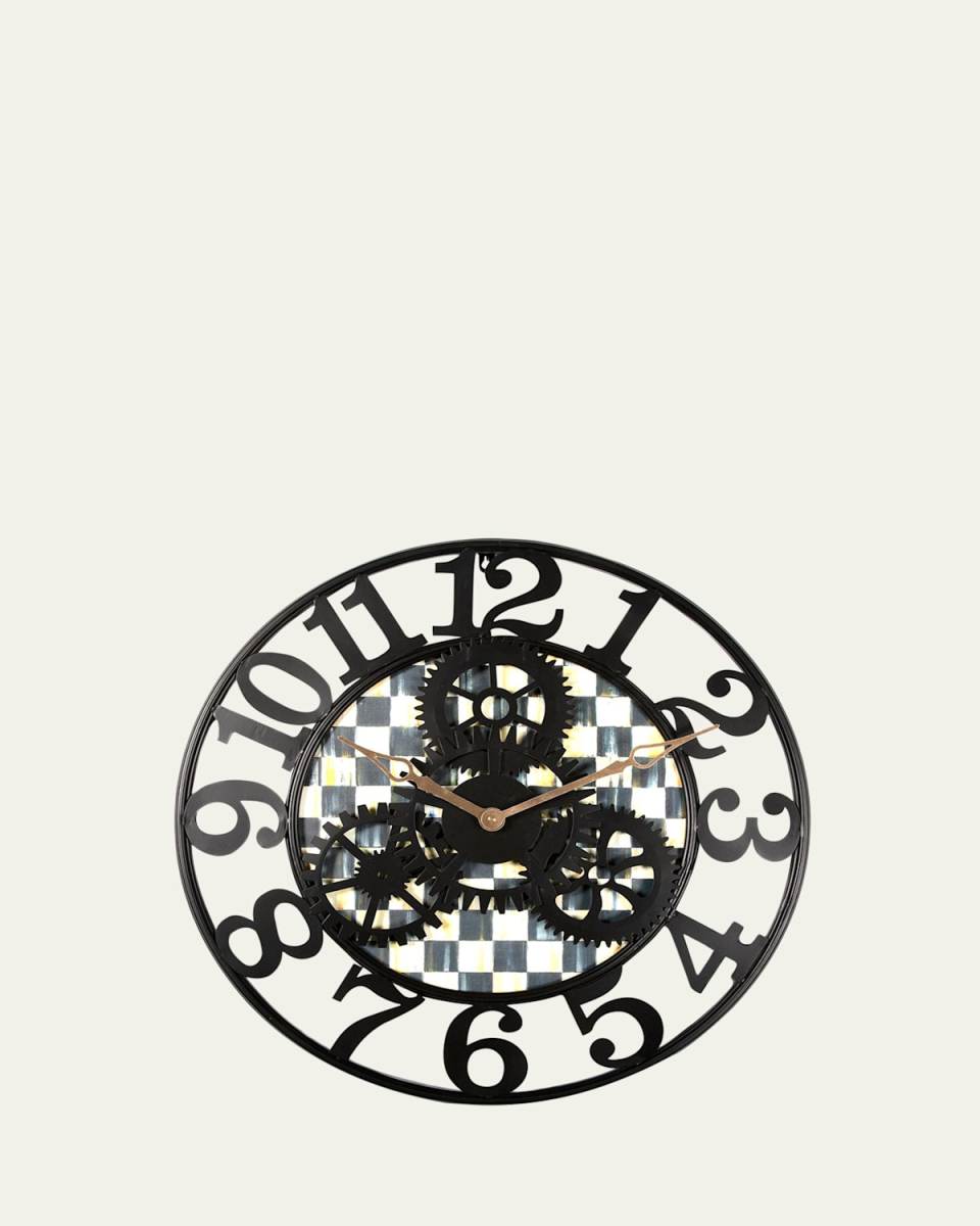 Courtly Check Small Farmhouse Wall Clock